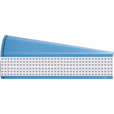 Brady Numerical Wire Markers Repositionable Vinyl Cloth 1.5 in H Legend: 10, 900 Total, 25PK WM-10-PK